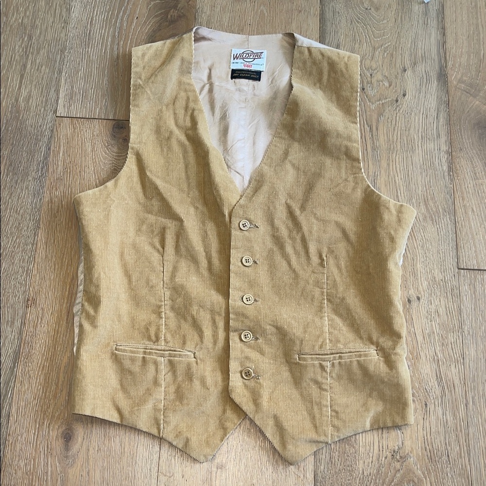 Vintage Levi's from panatela size small Beige Corduroy Vest